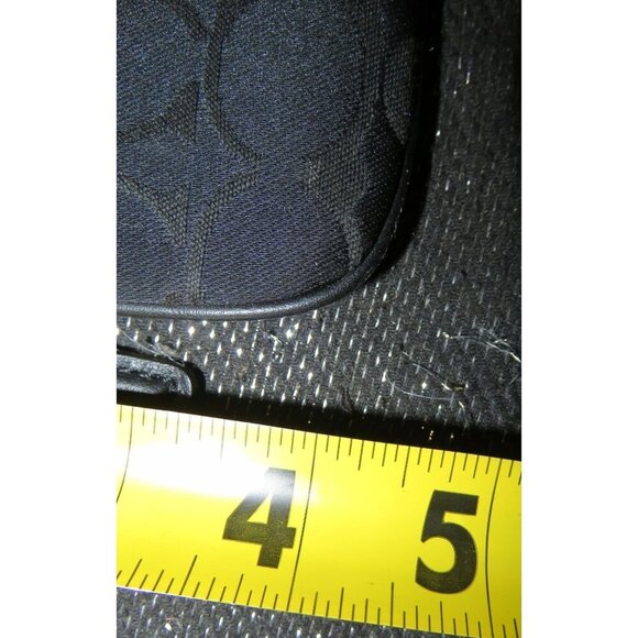 Coach Black Signature C Logo Canvas & Patent Leather Trim Zip Wristlet - Picture 6 of 7